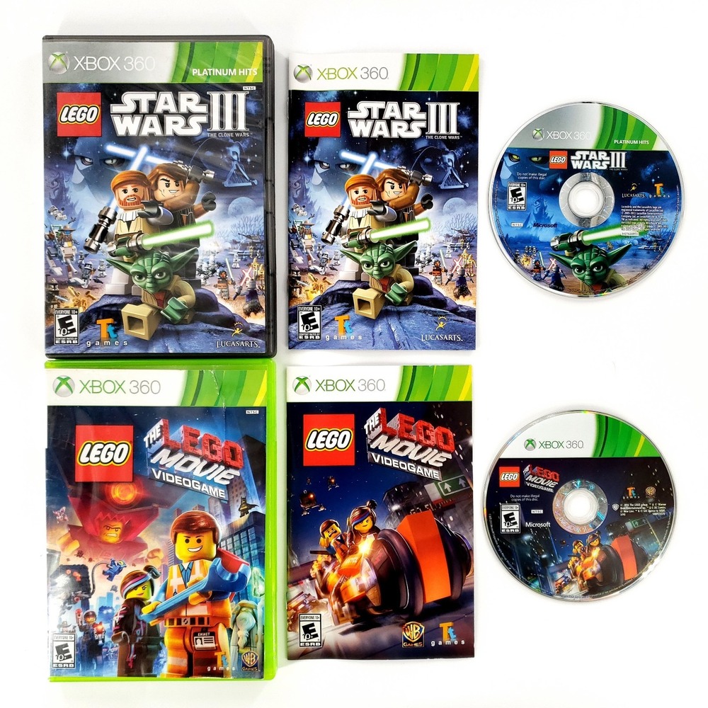 LEGO Star Wars III: The Clone Wars & LEGO Movie Videogame Microsoft Xbox 360